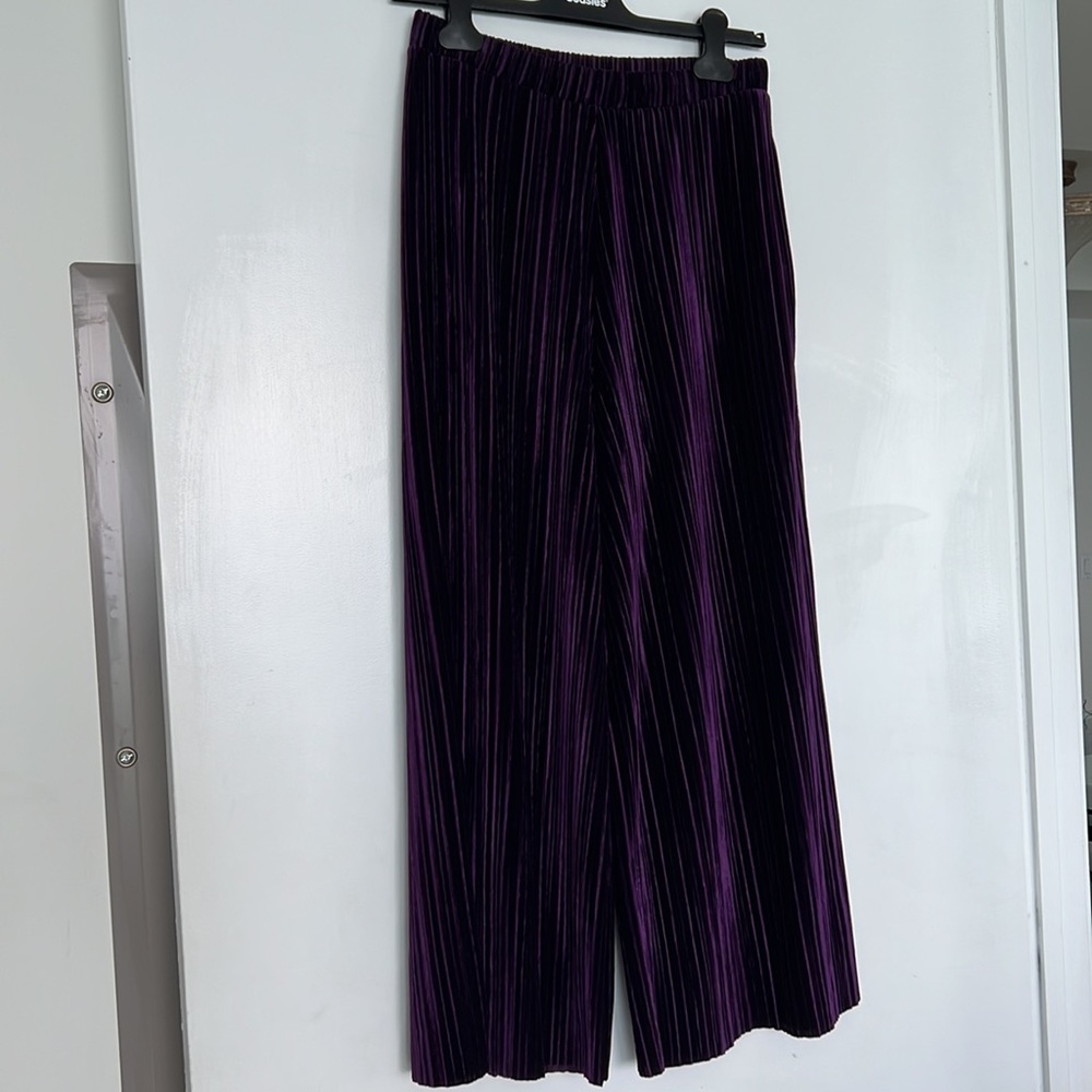 NEW Zara cropped velvet pants size S